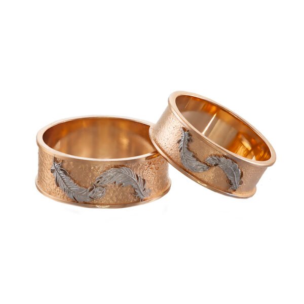 KIANIT JEWELRY - obrączki ślubne z czerwonego i białego złota