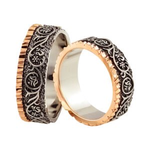 KIANIT JEWELRY - Red and white gold wedding rings