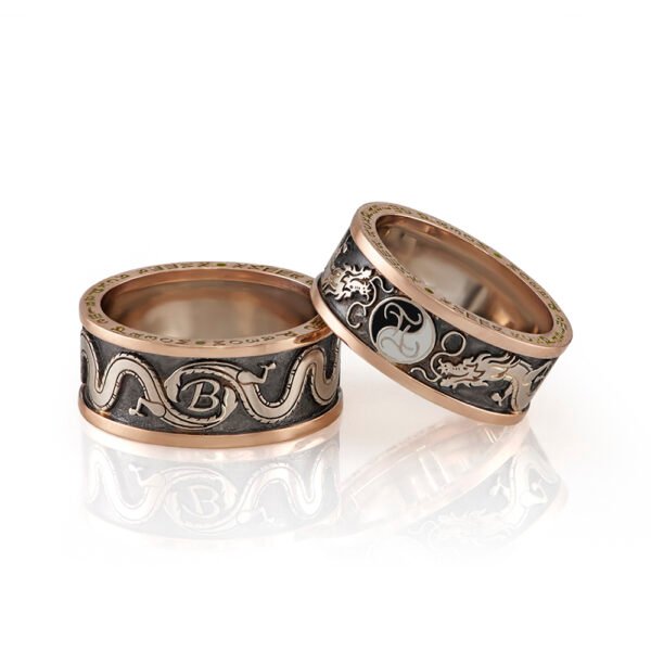 KIANIT JEWELRY - wedding rings in red and white gold