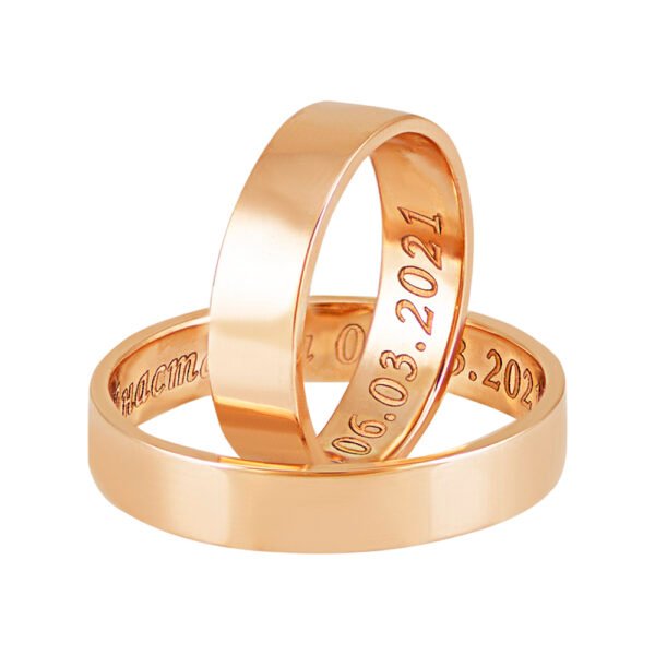 KIANIT JEWELRY - classic red gold wedding rings