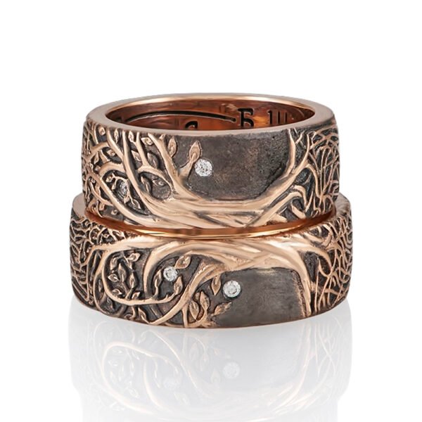 KIANIT JEWELRY- obrączki ślubne z czerwonego złota