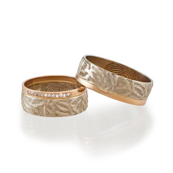 KIANIT JEWELRY - wedding rings in red and white gold