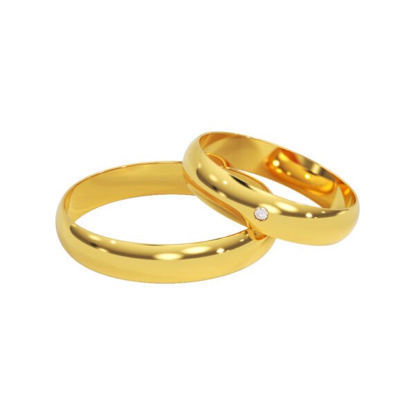 KIANIT JEWELRY - klasyczne obrączki ślubne z żółtego złota