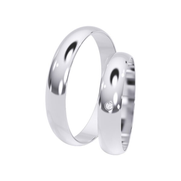 KIANIT JEWELRY - klasyczne obrączki ślubne z białego złota