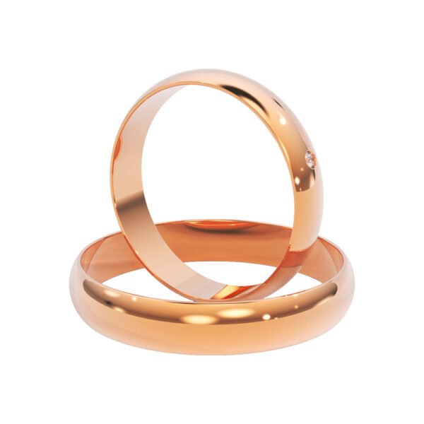 KIANIT JEWELRY - klasyczne obrączki ślubne z czerwonego złota