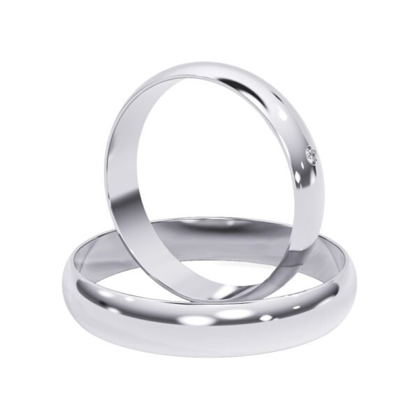 KIANIT JEWELRY - klasyczne obrączki ślubne z białego złota