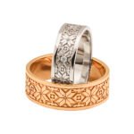 KIANIT JEWELRY - Red and white gold wedding rings