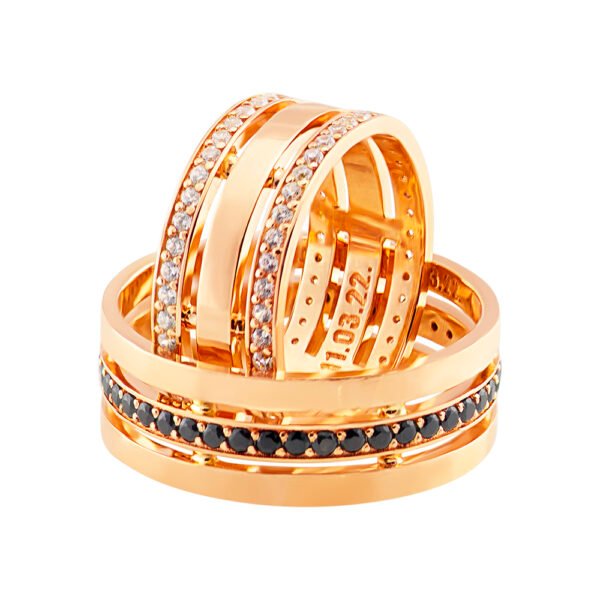 KIANIT JEWELRY - red gold wedding rings