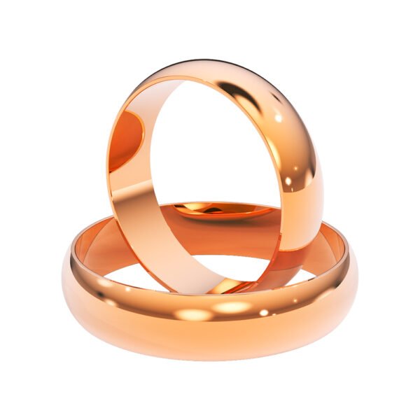 KIANIT JEWELRY - Classic red gold wedding rings