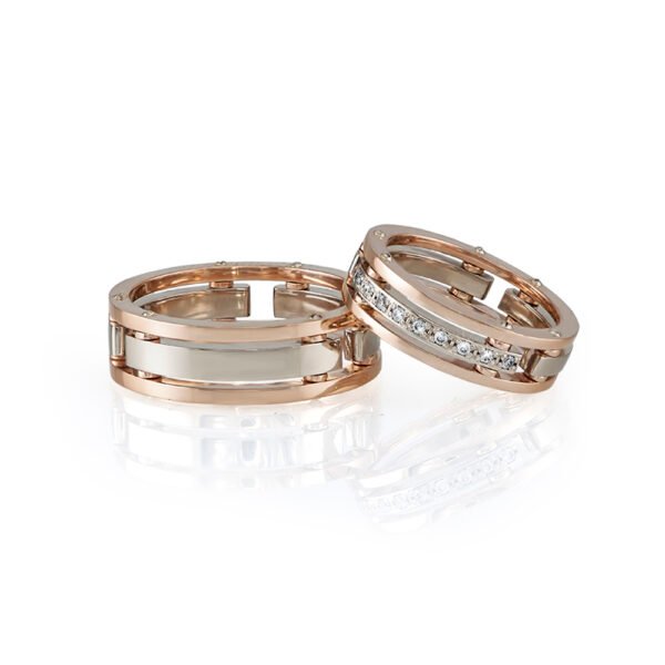 KIANIT JEWELRY - wedding rings in red and white gold