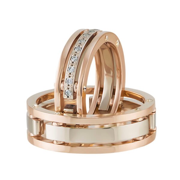 KIANIT JEWELRY - wedding rings in red and white gold