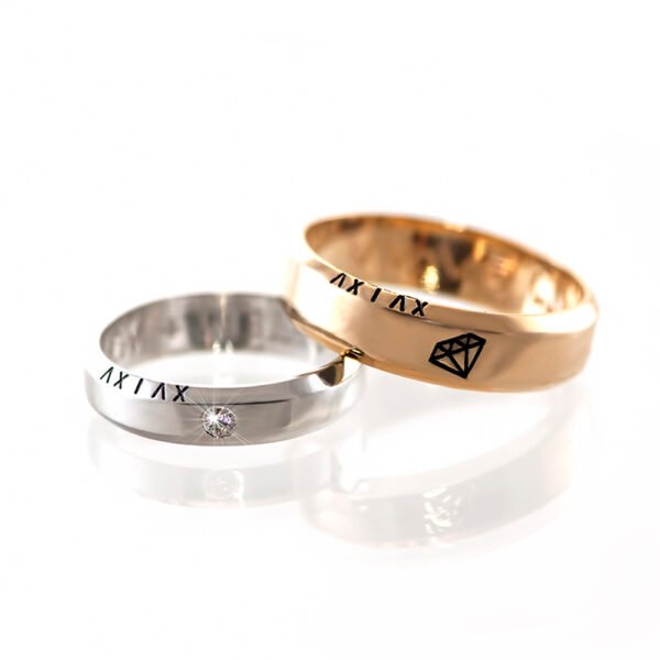 KIANIT JEWELRY - obrączki ślubne ze złota czerwonego i białego