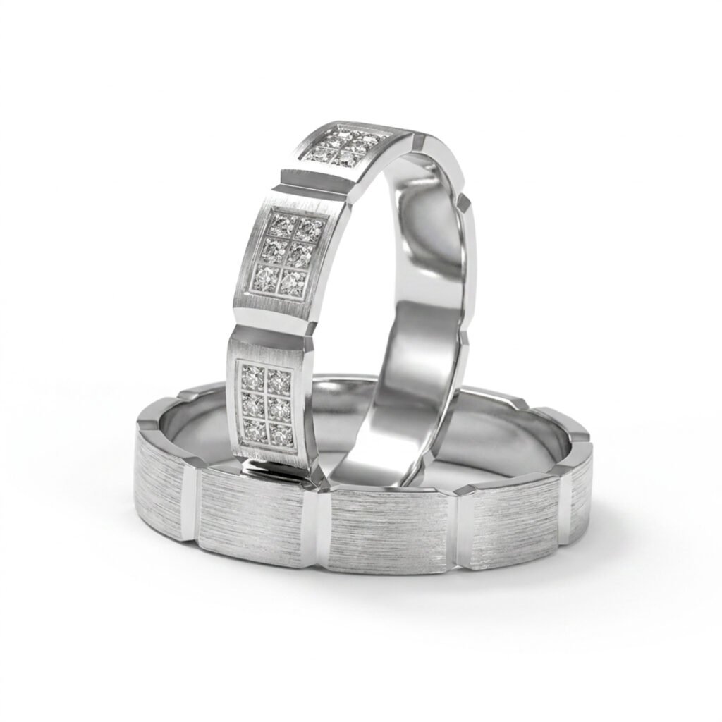 KIANIT JEWELRY - Blask struktury, białe złoto