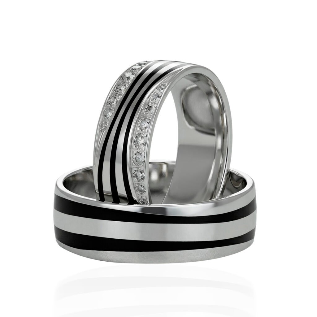 KIANIT JEWELRY - Nocny blask, białe złoto